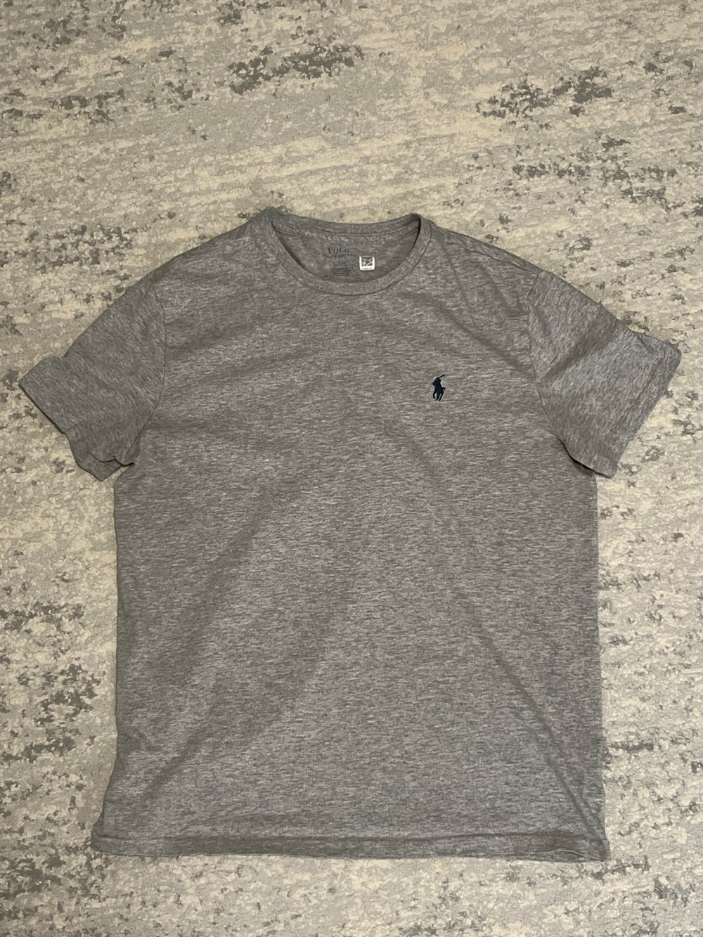 Polo by Ralph Lauren Heather Gray Crewneck T-Shirt with Navy Pony